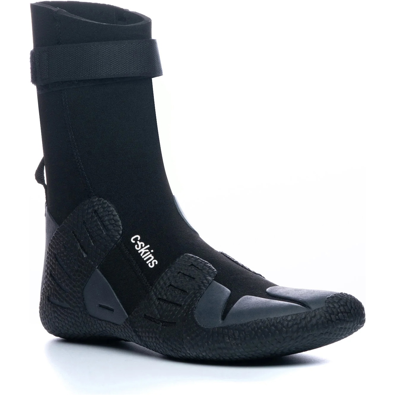 2026 C-Skins Session 7mm Round Toe Wetsuit Boots C-BOSE7RT - Black / Charcoal